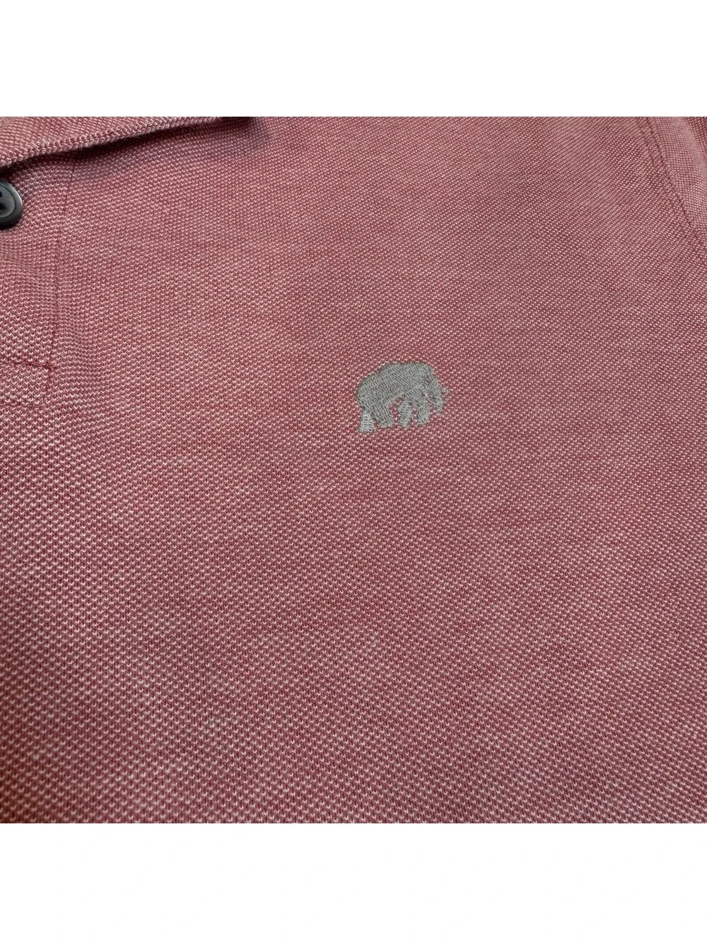 Banana Republic Mens Polo Shirt Size Small Coral 2 Button Short Sleeve Collared